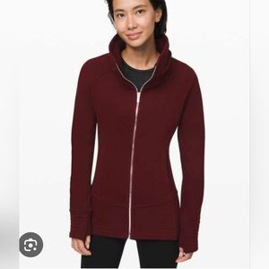 Lululemon Burgundy Zip-Up Jacket  Size 6.